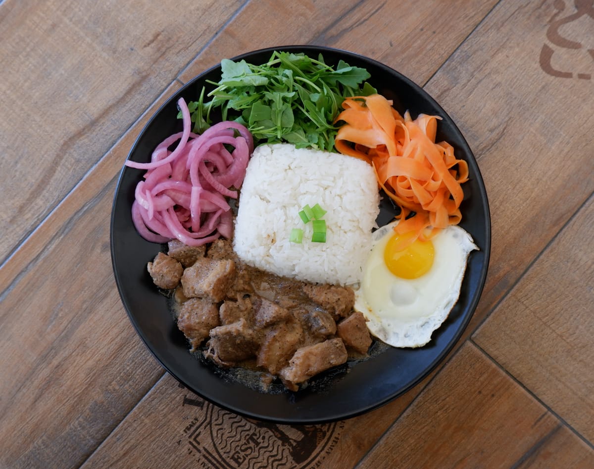 Pork Adobo Rice Platter